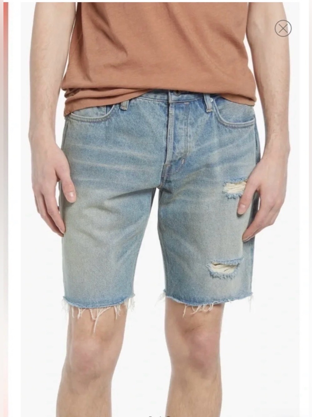 allSaints Switch Ripped Damaged Cutoff Denim Shorts Sz 34